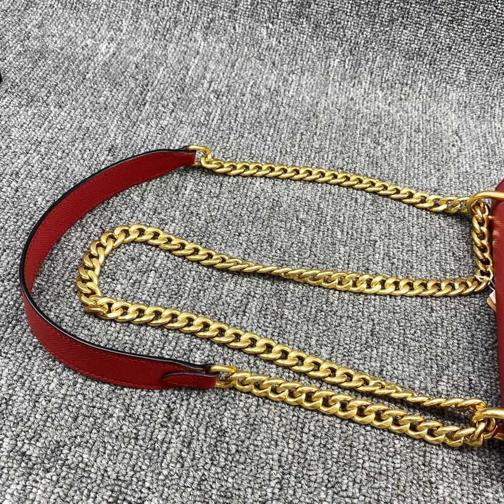 100% Authentic Prada Saffiano Red Leather Crossbody Bag - Picture 14 of 14